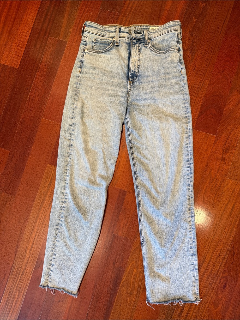 Light wash high waisted jeans